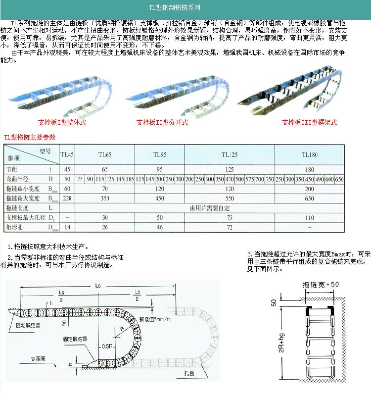 TL型钢制拖链系列